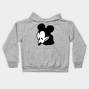 Steamboat Willie Very Sad Mouse Portrait Kids Hoodie